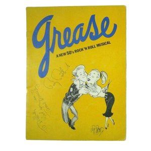 Grease Souvenir Program 1972 Signed Barry Bostwick Jamie Donnelly LOOSE PAGE